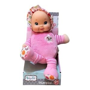 Baby’s First Plumpee Plush Baby Doll Pink NIB Soft Infant Toy 0+ Gift